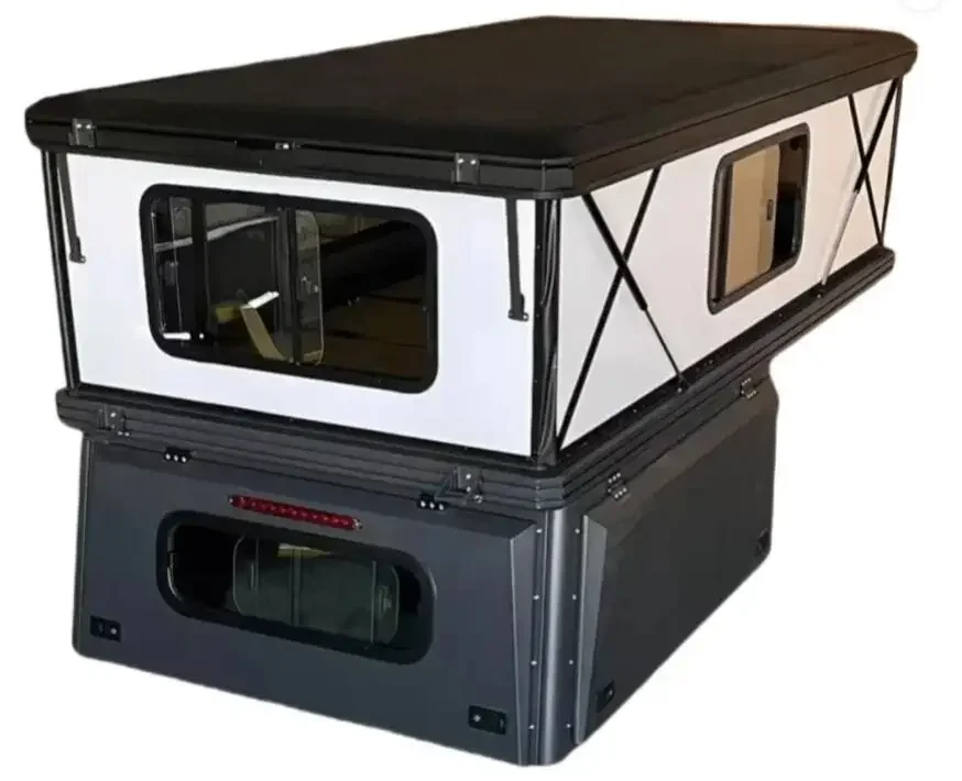 Off Road Lightweight Luxury Pickup Truck Camper Canopy for Tacoma with Hard Wall Aluminum Pop-Up Roof Top Tent