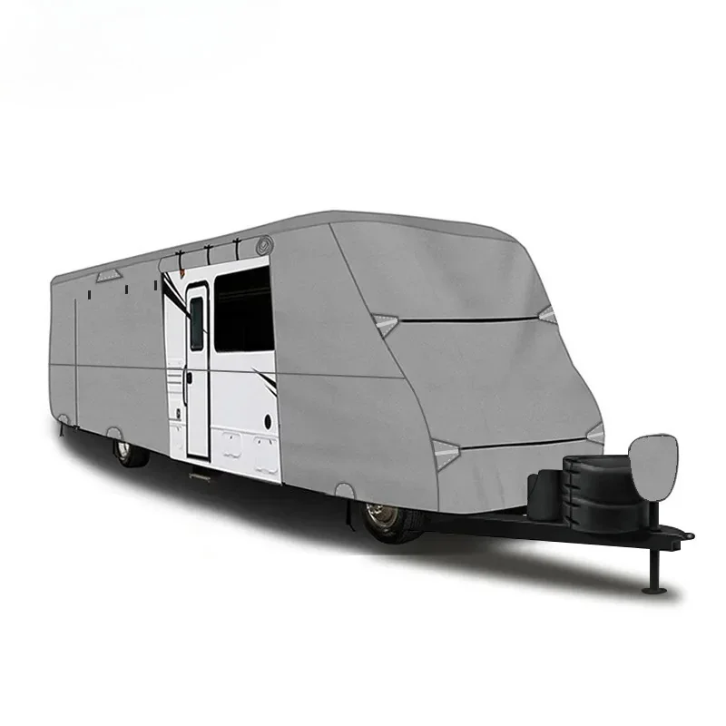 Customized Full Cover Non-Woven Fabric Car Cover Waterproof Snowproof Dustproof Sunshade for RVs and Trailers