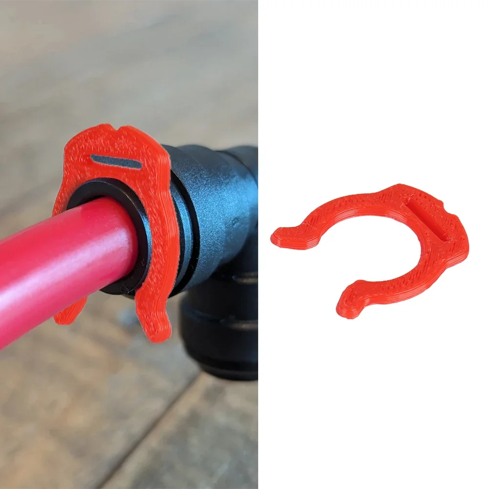 10Pcs 12mm Red Locking Collet Clips for John Guest JG Push Fit Water Connectors