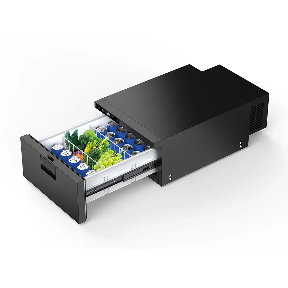 D31B 24V RV Caravan Motor Home Drawer Fridge Freezer 12V/24V 31L Compressor Refrigerator for Car, Truck, SUV, Outdoor