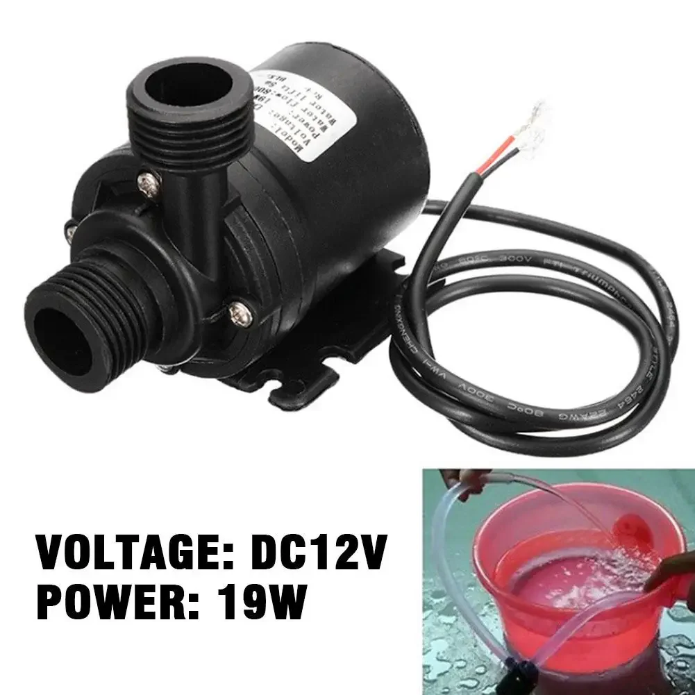 Y2E5 800L/H Brushless DC Water Pump for RV, Submersible, Stainless Steel Shaft, DC 12V