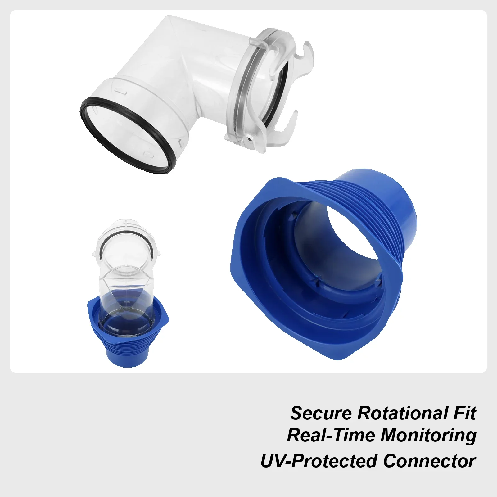 RV Sewer Hose Kit with 4-in-1 Adapter, Universal Leakproof Waste Pipe Fitting for Trailer & Motorhome Drains