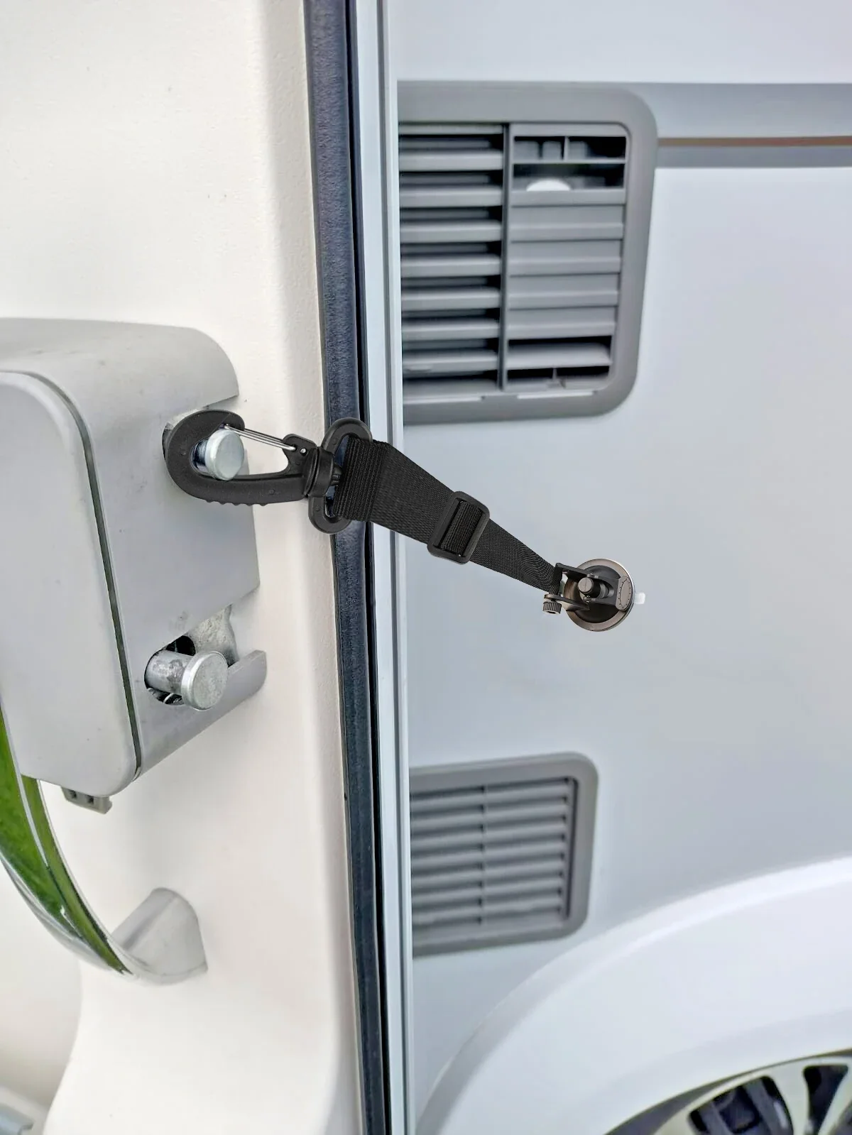 Caravan Door Retainer Strap, Polyamide & Plastic, Windproof Stopper for Motorhome Doors - Secure Hold-On Safety Accessory