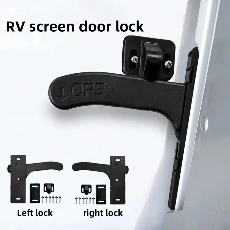 Caravan Door Handle Lock Screen Door Lock Motorhome Campervan Left/Right RV Accessory Let me know if you need help with any other product titles!