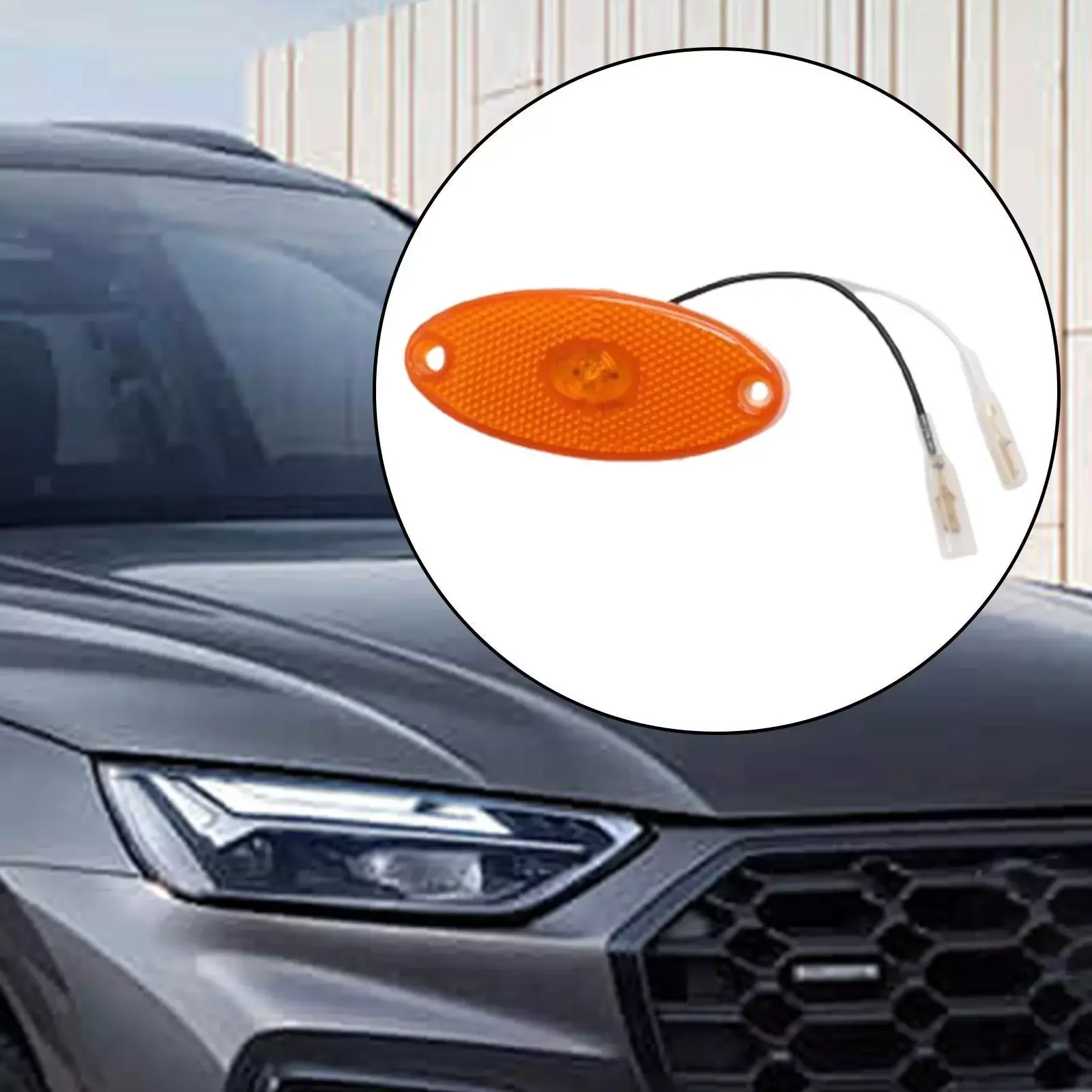 Jokon SMLR2012 12V Amber Oval LED Side Marker Lamp Light for Caravan, Motorhome & RV