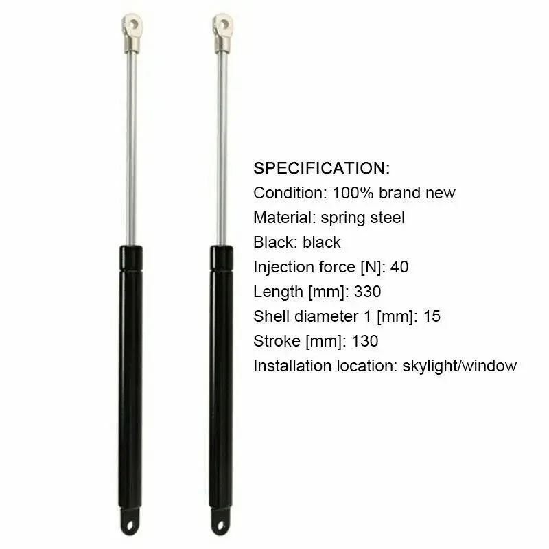 2pcs Caravan Gas Struts for Dometic Seitz Heki Caravan Hatch Skylight, 330mm Hydraulic Strut Gas Spring, Motorhome RV Accessories