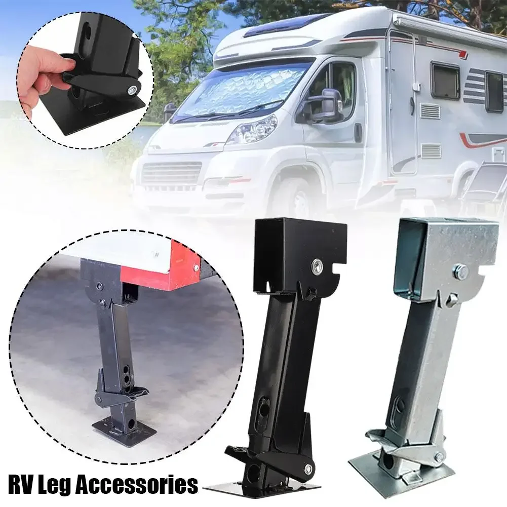 Folding Trailer Stabilizer Jacks - C5A8, Adjustable, 1000lb Lifting Capacity, Iron Construction