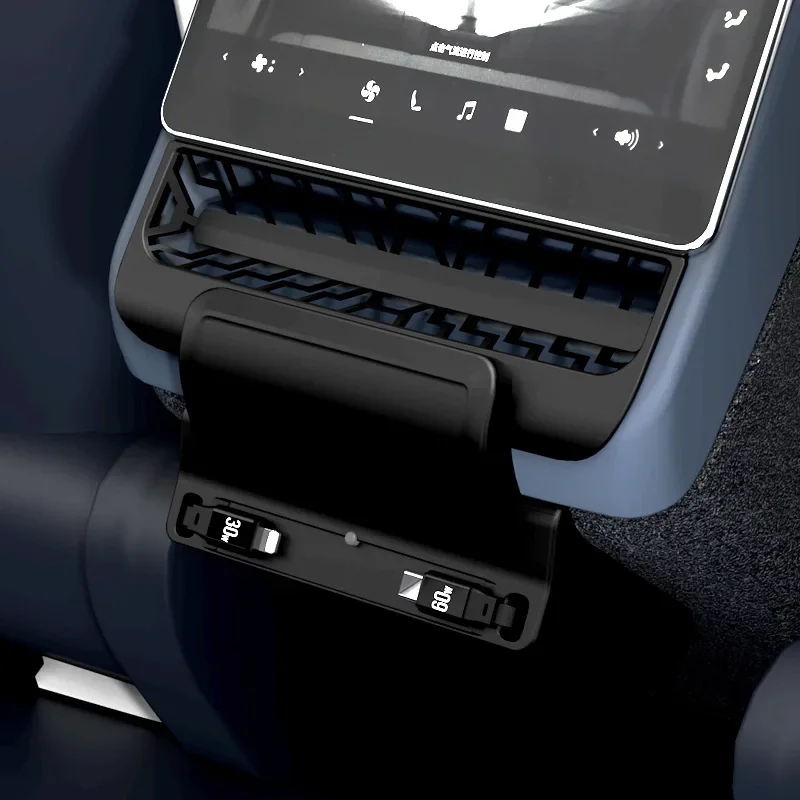 Tesla Model 3 Highland Y Juniper Rear Air Vent Car Docking Station Retractable Fast Charging Data Cable Car Charger Storage