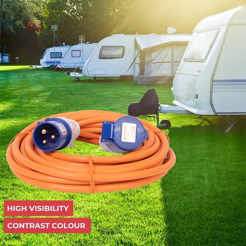RV Power Extension Cord 230V/16A - 10m Heavy Duty Cable for Motorhome Caravan Camper Van Accessories