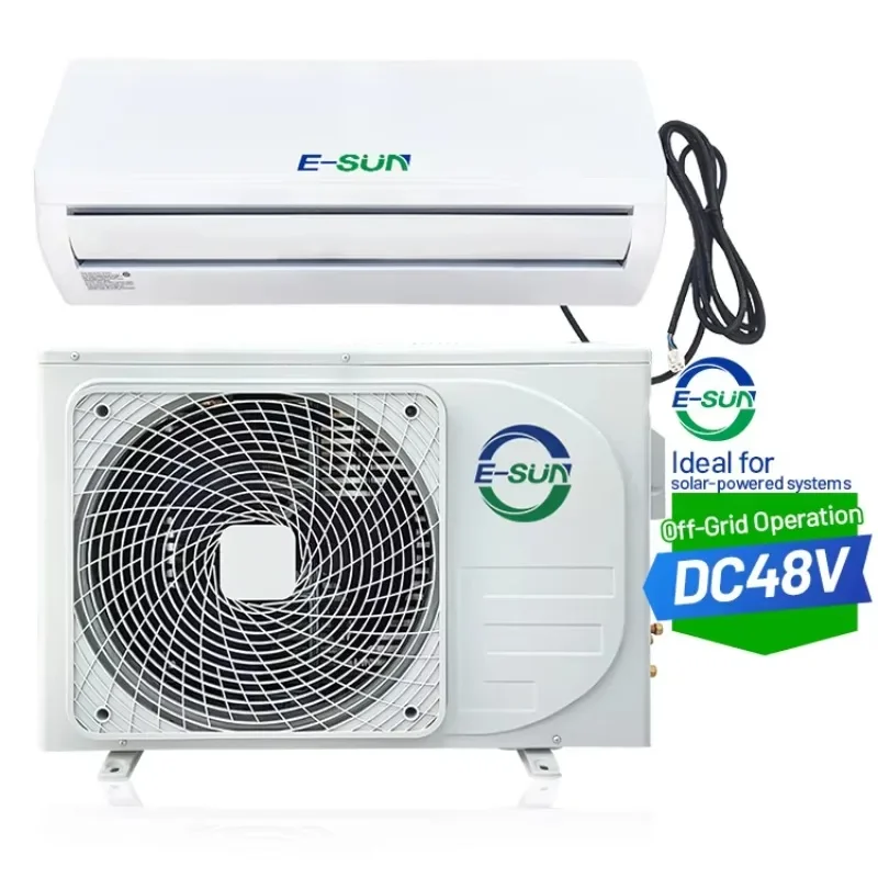 Esun Solar Air Conditioner 9000 BTU DC 24V Off-Grid with Solar Panel for Camping/RV, Quiet, High Efficiency