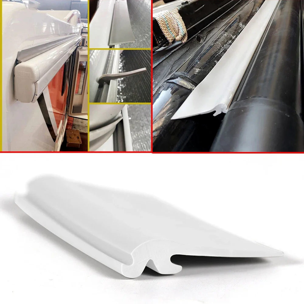 Motorhome Awning Rain Rubber Guard Seal for Fiamma F45 & F70 Awnings - Curved Wall Adapter - RV Accessory