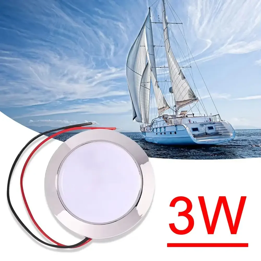 3W Auto Dome Reading Lamp, Multi-Scene Round Lights for RV, Boat, Camping, Trailer, Portable RV Van Ceiling - Y2Z4