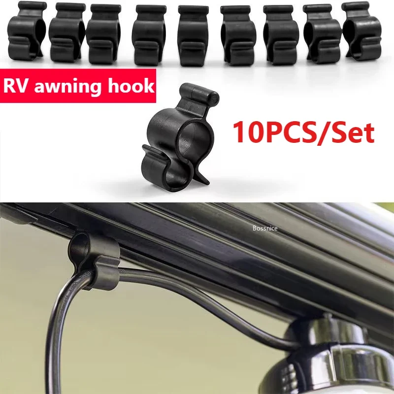 10PCS Set Outdoor Awning Hooks for Clothes Drying & Camping Lanterns - Compatible with RV, Car Awnings - Model: X-XXXX. Let me know if you need help with any other product titles!