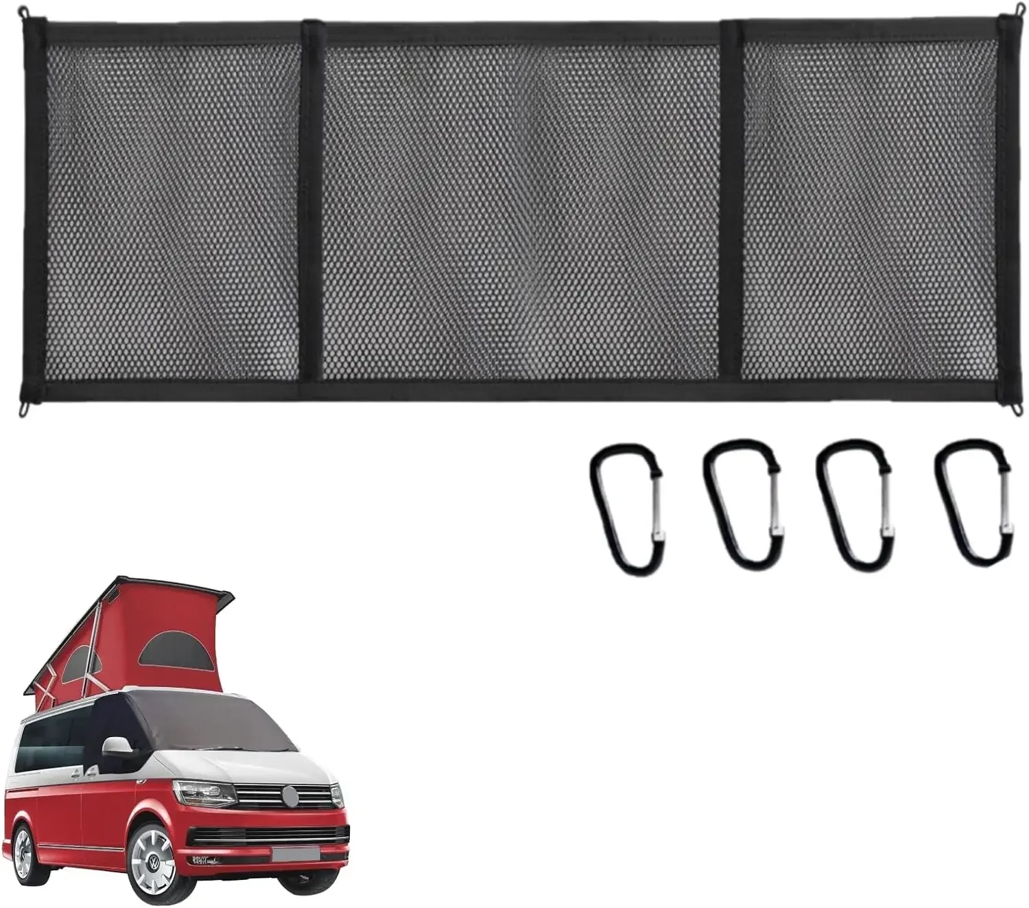 RV Roof Storage Mesh Bag for VW T5 T6 Load-Bearing Mesh Organizer Auto Accessories
