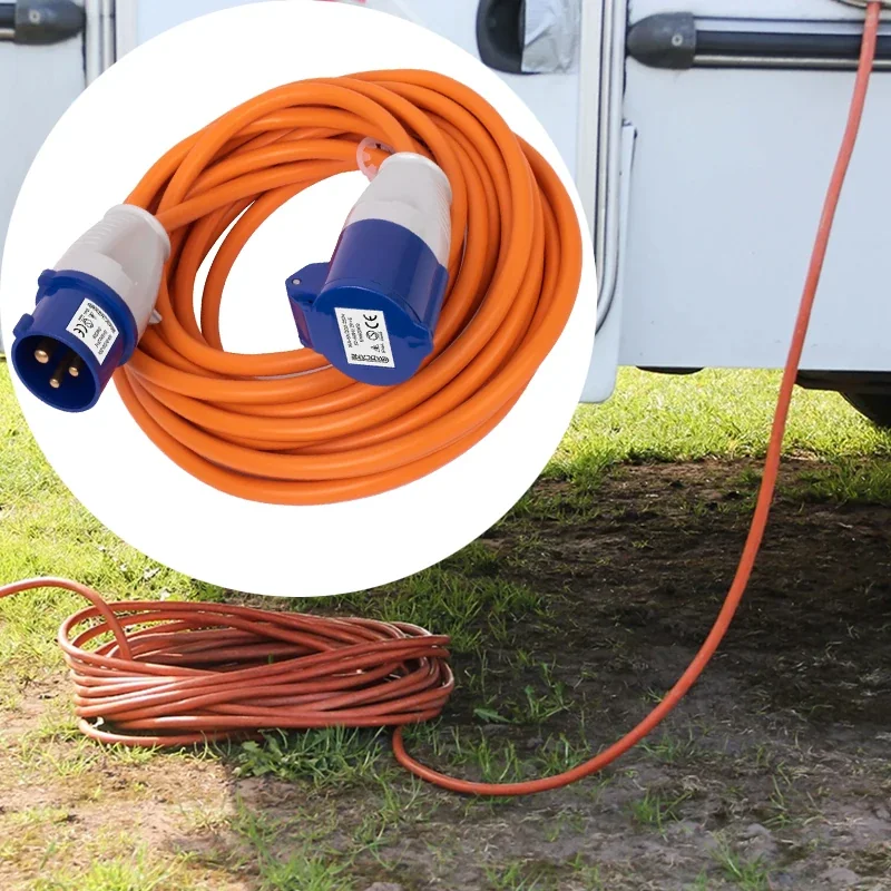 RVs 10M Heavy Duty Hook Up Caravan Cable 16 Amp 240V Mains Extension Motorhome Camper Van Accessories