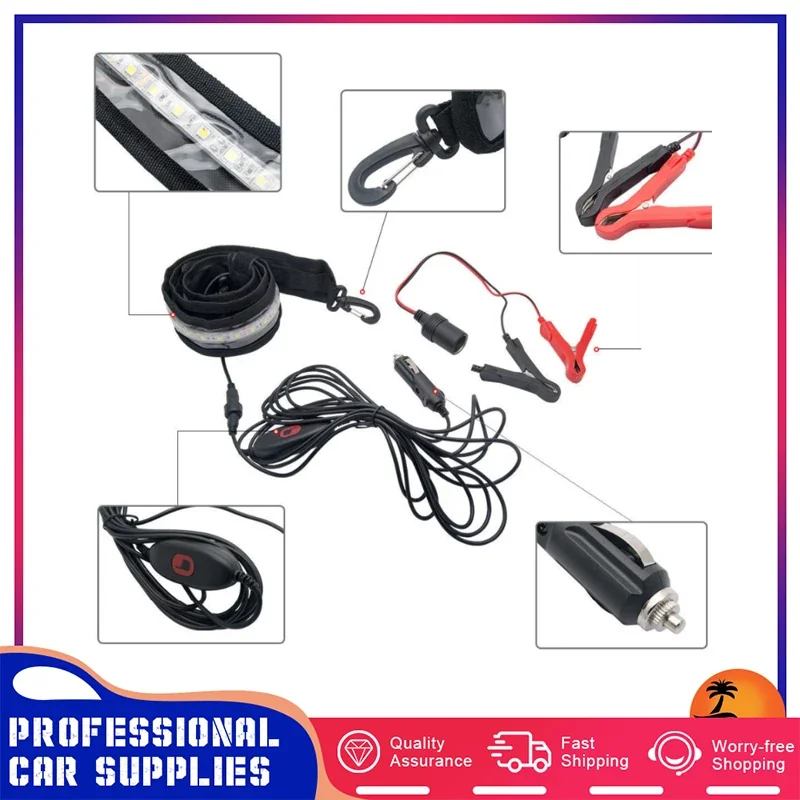 12V M Flexible LED Camping Light 5050 SMD, Caravan, Boat, Waterproof, Portable, Super Bright, Tent, Camp, Lightweight Bar Strip