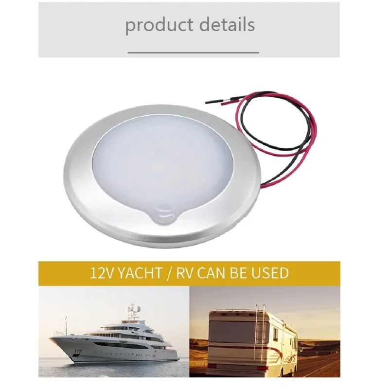 12V LED Warm White 3000K Car Interior Lighting Lamp Touch Inside RV Roof Light Kit for Camper Van Boat Trailer