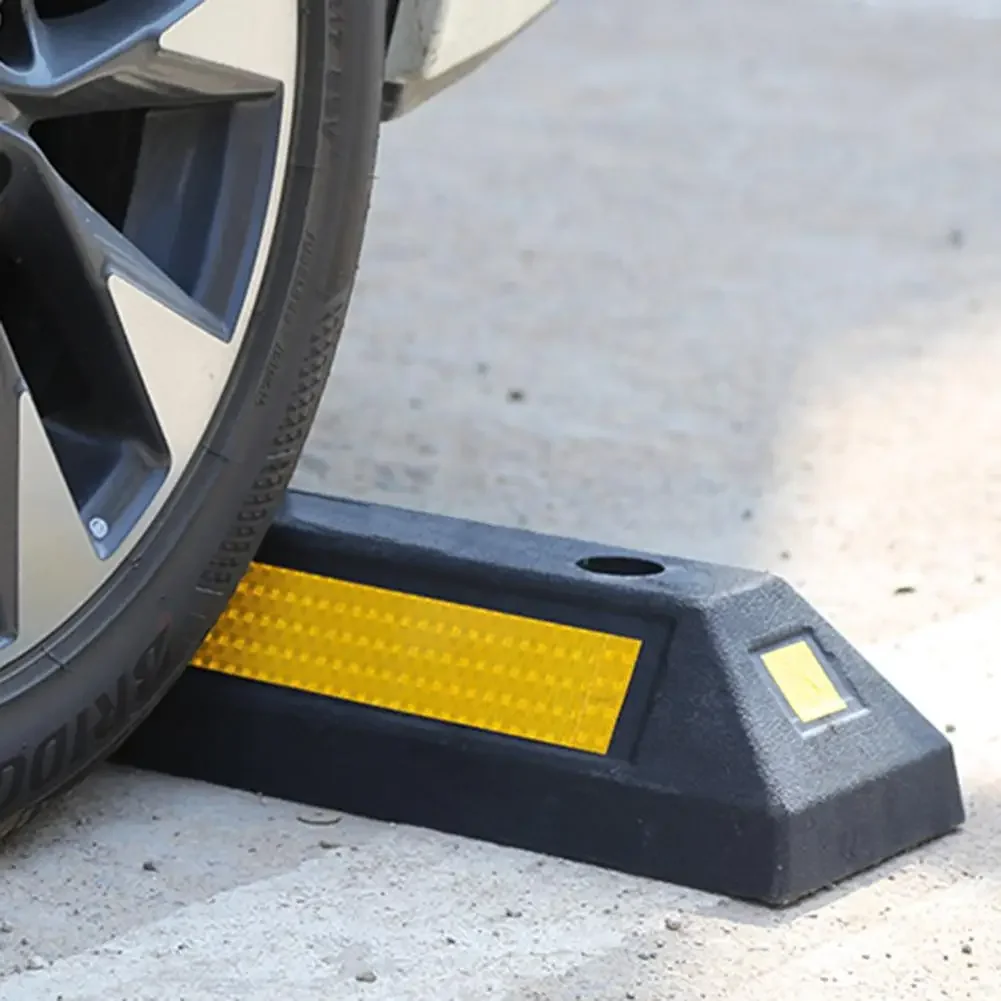 Vehicle Floor Stopper Heavy Duty Parking Curb Auto Wheel Guide Block for Car Van Truck Safety